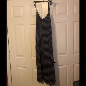 Navy blue w/ white pinstripe maxi dress